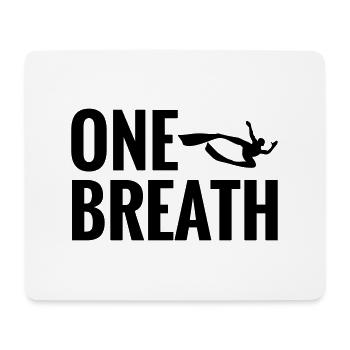 One Breath Freedive Apnea - Mousepad (Querformat) - Weiß - Vorne