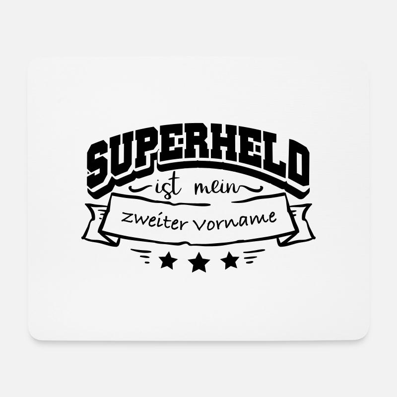 First name Superhero - Mouse Pad (horizontal) - white