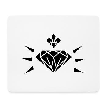 Diamant mit Lilie / diamond with fleur de lis (1c) - Mouse Pad (horizontal) - white - Front