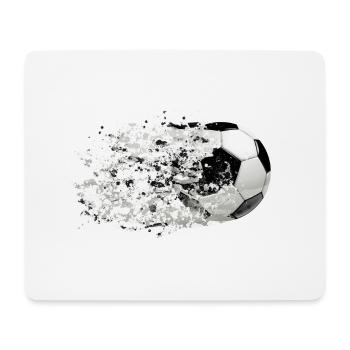 51 Fußball Ball fliegt Spritzer Splash Farbkleckse - Mousepad (Querformat) - Weiß - Vorne