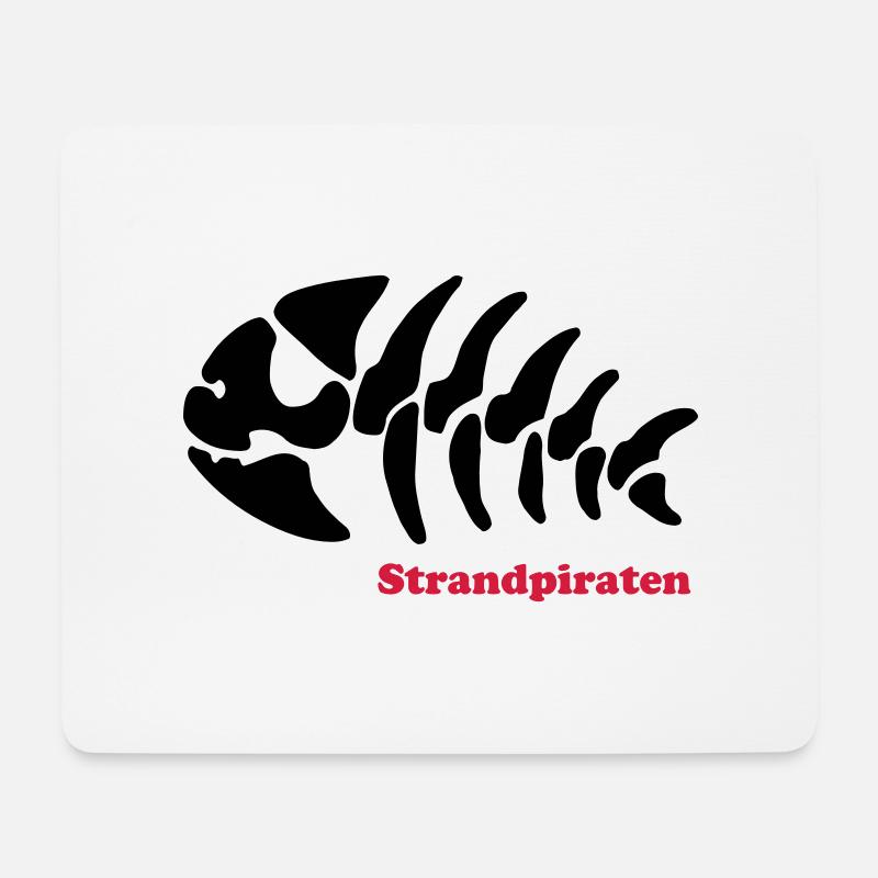 piratenfisch strandpiraten - Mousepad (Querformat) - Weiß