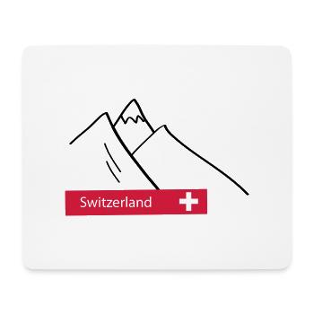 Schweiz Switzerland Berge Alpen - Mousepad (Querformat) - Weiß - Vorne