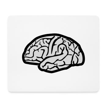 Brain, Brains - Mouse Pad (horizontal) - white - Front