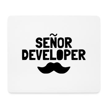 Senor Developer Entwickler - Mousepad (Querformat) - Weiß - Vorne