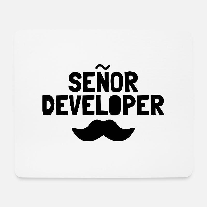 Senor Developer Entwickler - Mousepad (Querformat) - Weiß