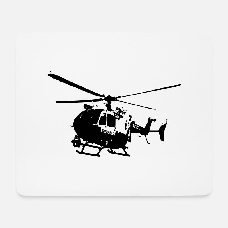 Police helicopters EC145 - Mouse Pad (horizontal) - white