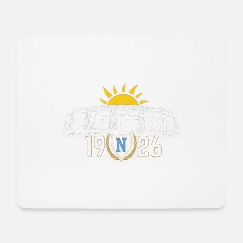 Rising sun on San Paolo Stadium - white version - Mouse Pad (horizontal) - white