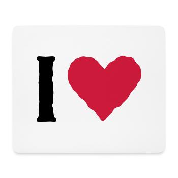 J'aime ... - Tapis de souris (format paysage) - blanc - Devant