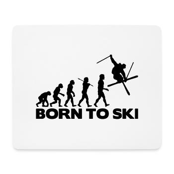 skier evolution born to ski 01 - Tapis de souris (format paysage) - blanc - Devant