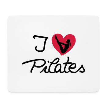 I love Pilates (3) - Mouse Pad (horizontal) - white - Front