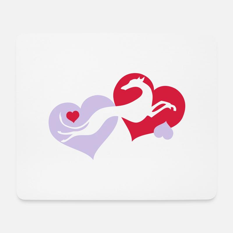 levrier_valentin2 - Mousepad (Querformat) - Weiß