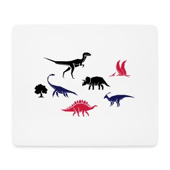 Des dinosaures pour les enfants - Tapis de souris (format paysage) - blanc - Devant