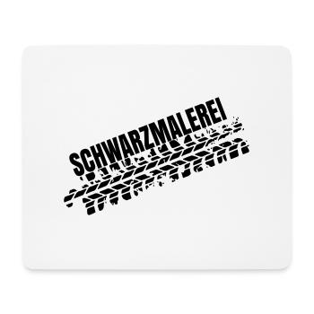 Schwarzmalerei Burnout Drift Ralley Motorsport - Mousepad (Querformat) - Weiß - Vorne