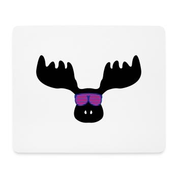 elch_mit_sonnenbrillebrille - Tapis de souris (format paysage) - blanc - Devant