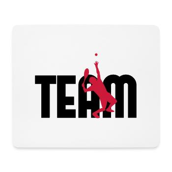 Team Tennis - Mousepad (Querformat) - Weiß - Vorne