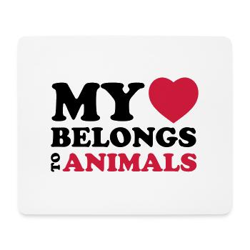 MHBT ANIMALS - Tapis de souris (format paysage) - blanc - Devant