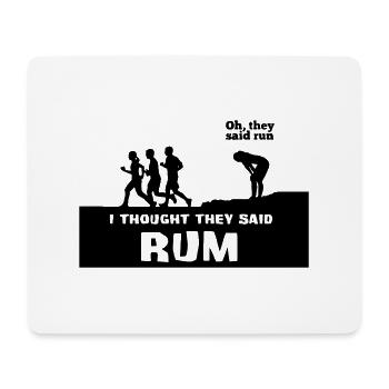 Rum Jogging_Below - Mousepad (Querformat) - Weiß - Vorne