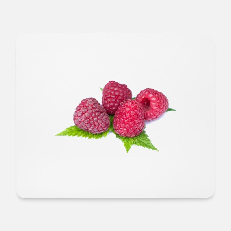 Himbeeren - Mousepad (Querformat) - Weiß