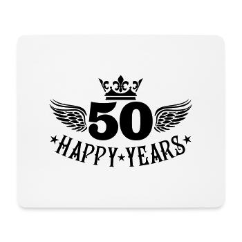 50 Happy Years King Queen Birthday - Mousepad (Querformat) - Weiß - Vorne