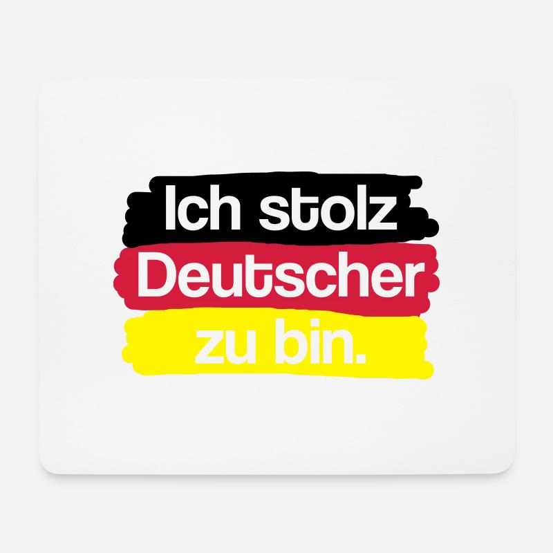 Ich stolz Deutscher zu bin. - Mousepad (Querformat) - Weiß