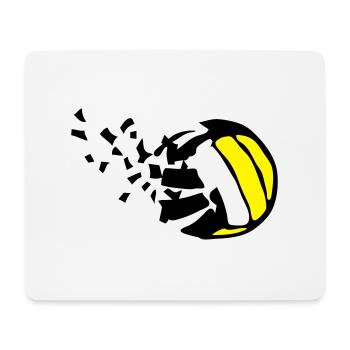 explosion ballon volleyball destructurer destructi - Tapis de souris (format paysage) - blanc - Devant