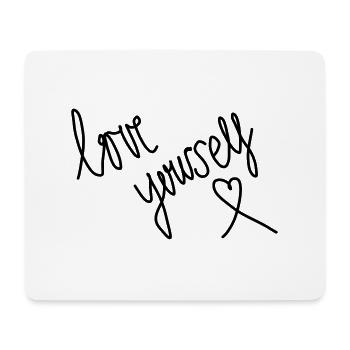 Love Yourself - Mousepad (Querformat) - Weiß - Vorne