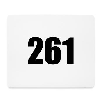Startnummer 261 - Mousepad (Querformat) - Weiß - Vorne