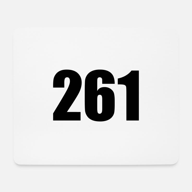 Startnummer 261 - Mousepad (Querformat) - Weiß