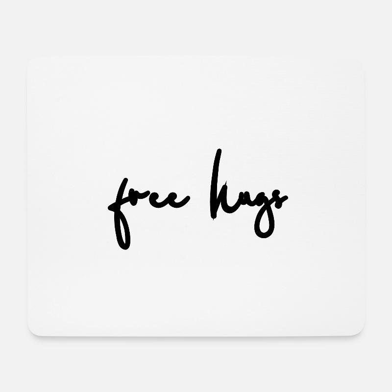 free hugs - Mousepad (Querformat) - Weiß