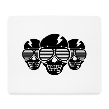skulls_sunglasses_ge1 - Tapis de souris (format paysage) - blanc - Devant