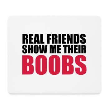 Real Friends - Mousepad (Querformat) - Weiß - Vorne