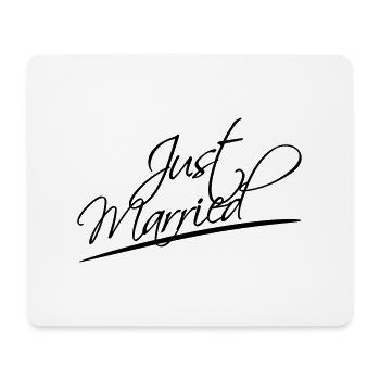Just Married Logo Design - Mouse Pad (horizontal) - white - Front