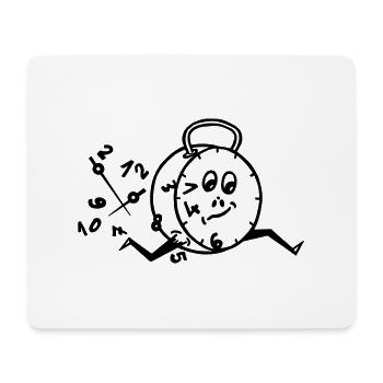 keine Zeit, keine Zeit - Mousepad (Querformat) - Weiß - Vorne