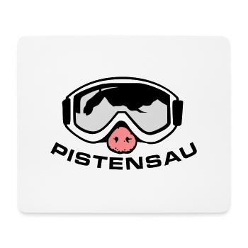 pistensau3c - Mousepad (Querformat) - Weiß - Vorne