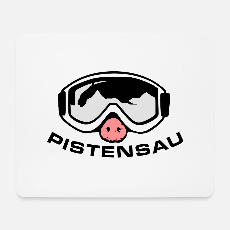 pistensau3c - Mousepad (Querformat) - Weiß