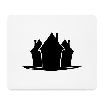 Nachbarschafts Häuser - Mousepad (Querformat) - Weiß - Vorne