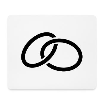wedding_rings_f1 - Mousepad (Querformat) - Weiß - Vorne