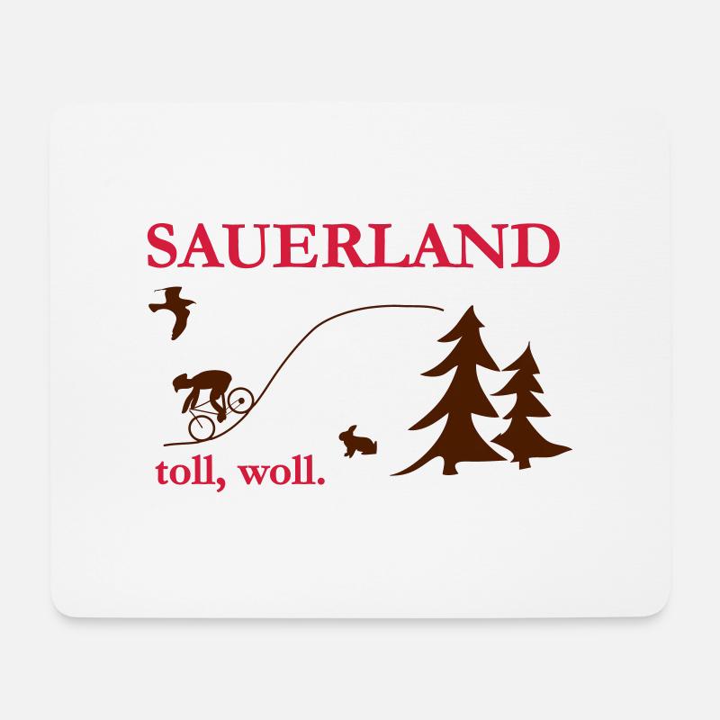 Sauerland - Mousepad (Querformat) - Weiß
