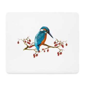 Eisvogel Vogel - Mousepad (Querformat) - Weiß - Vorne