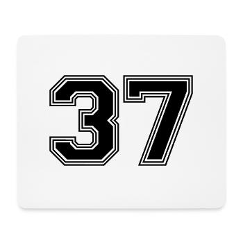 37_number_37_(s31) - Mouse Pad (horizontal) - white - Front