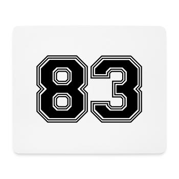 83_Nummer_83_(s31) - Mousepad (Querformat) - Weiß - Vorne