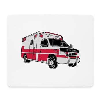 Ambulance / Rettungswagen - Mousepad (Querformat) - Weiß - Vorne