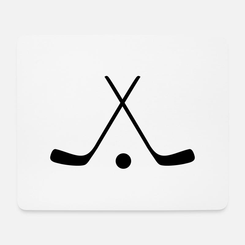 hockey sticks / hockey symbol - Mousepad (Querformat) - Weiß