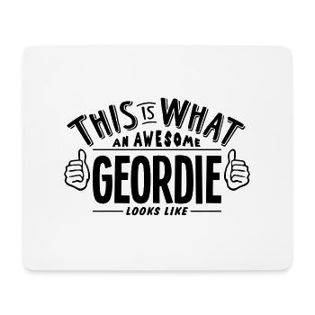 awesome geordie looks like pro design - Mouse Pad (horizontal) - white - Front