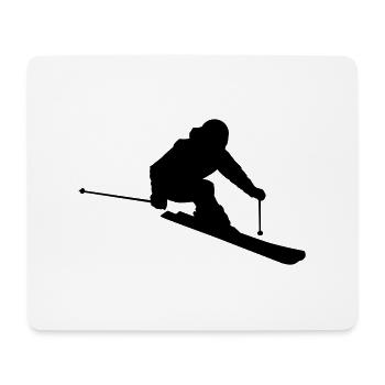 Skier 2 (Vector) - Mousepad (Querformat) - Weiß - Vorne