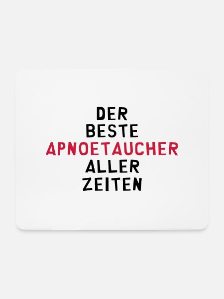 Apnoetauchen Apnoetaucher Apnoetaucherin Schwimmen - Mousepad (Querformat) - Weiß