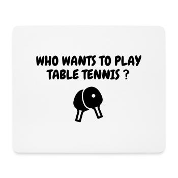Table Tennis - Ping Pong - Sport - Racket - Ball - Mousepad (Querformat) - Weiß - Vorne