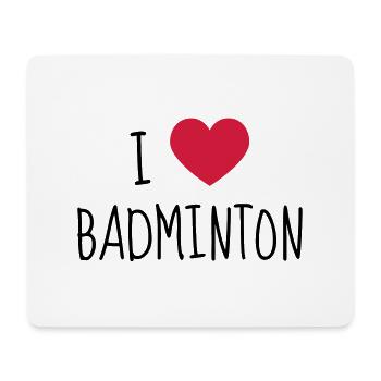 Badminton / Badminton Player / Birdie / Sport - Mouse Pad (horizontal) - white - Front
