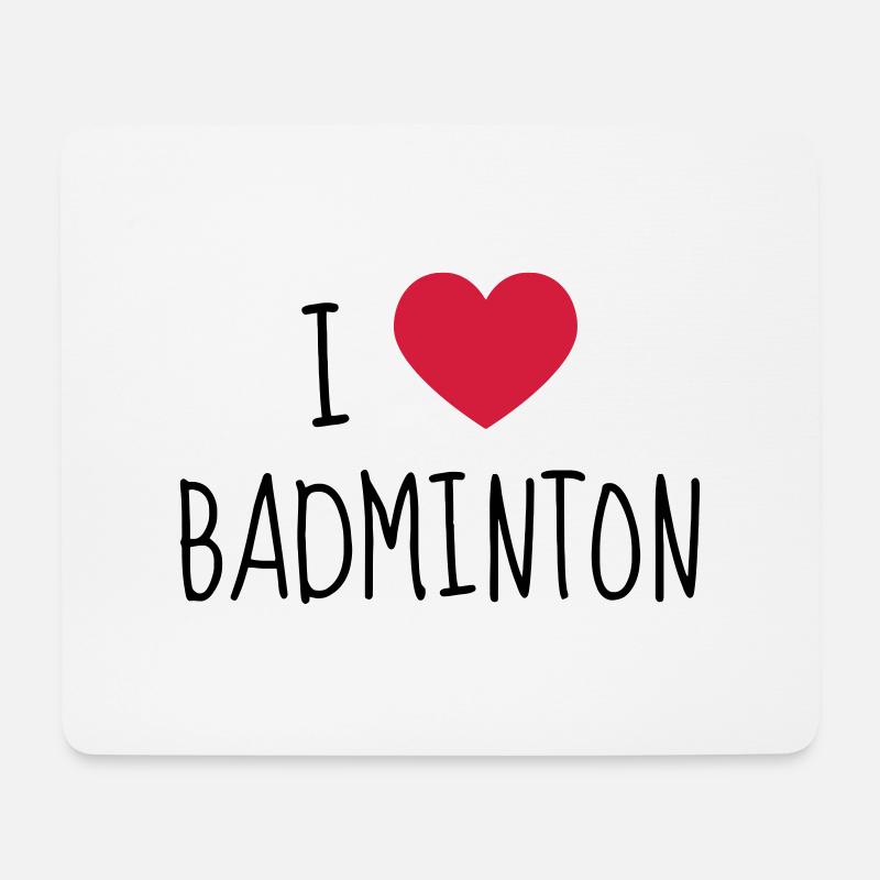Badminton / Badminton Player / Birdie / Sport - Mousepad (Querformat) - Weiß