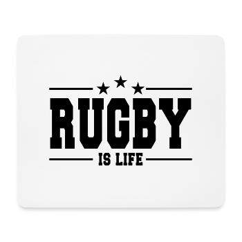 rugby is life 1 - Mouse Pad (horizontal) - white - Front